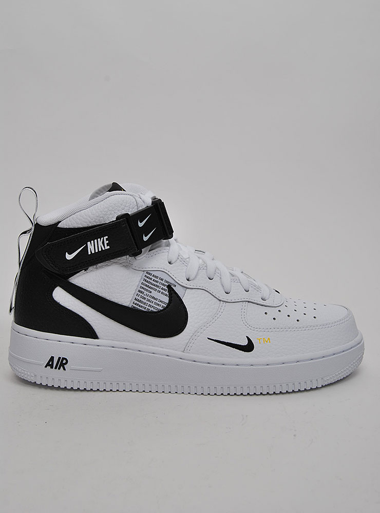 air force 1 mid 07 lv8 white black tour yellow