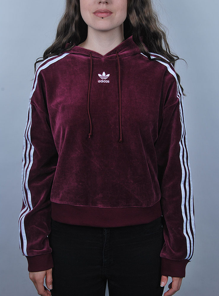 Adidas cropped hoodie maroon outlet