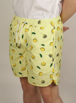 Dedicated Lemons swim shorts Yellow