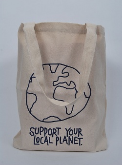 Dedicated Local planet tote bag Off white