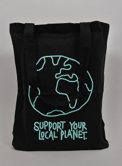 Dedicated Local planet tote bag Black