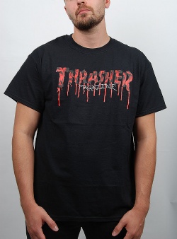 Thrasher Blood drip logo tee Black