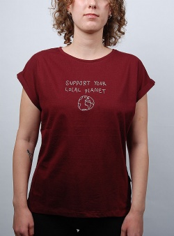 Dedicated Local planet Visby tee Burgundy