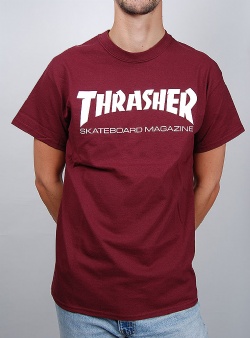 Thrasher Skate mag tee Maroon