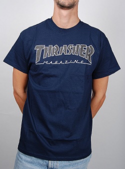 Thrasher Outlined tee Navy black