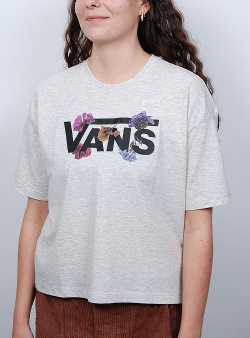 Vans Sparse flower relaxed tee Oatmeal heather