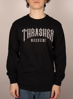 Thrasher Low low logo ls tee Black