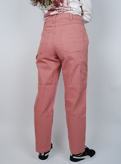 Dickies Duck canvas carpenter pants w Stone washed withered rose