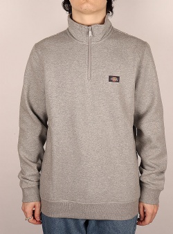 Dickies Oakport quarter zip sweat Grey melange