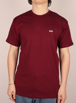 Vans Left chest logo tee Burgundy