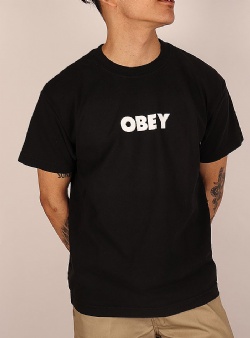 Obey Bold tee Pigment faded black