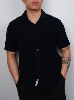 Revolution Terry cuban shirt Navy