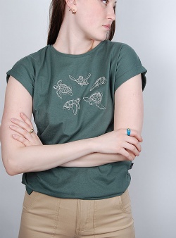 Dedicated Sea turtles Visby tee Forest green