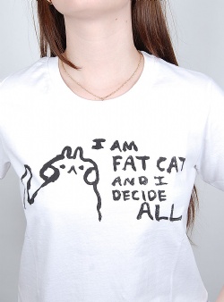 Dedicated Fat cat Mysen tee White