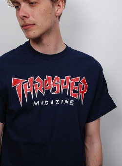 Thrasher Thrasher jagged logo tee Navy