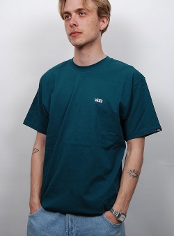 Vans Left chest logo tee Deep teal white
