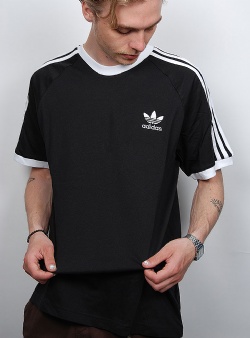 Adidas Originals 3 stripes tee Black