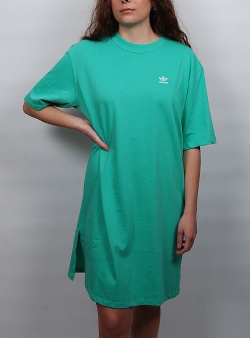 Adidas Big trefoil tee dress Hi res green