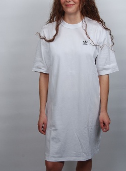 Adidas Originals Big trefoil tee dress White