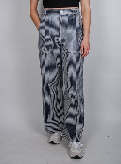 Dedicated Vara workwear pants stripe Blue