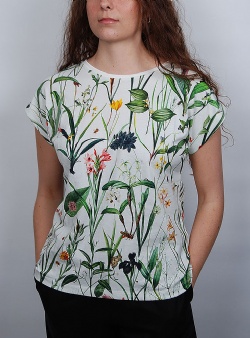 Dedicated Flower field Visby tee Off white
