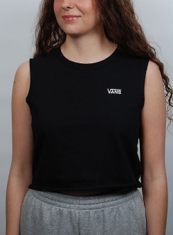 Vans Junior v muscle crop Black