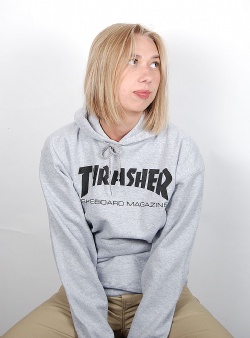 Thrasher Skate mag hood Grey