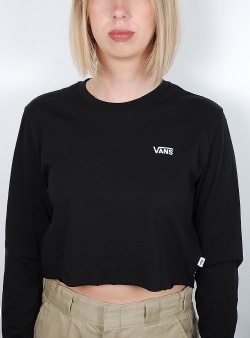 Vans Junior v ls crop tee Black