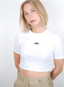 Vans Flying v crop crew sport White