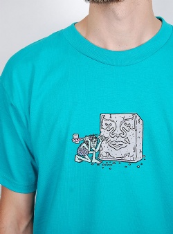 Obey Caveman tee Teal