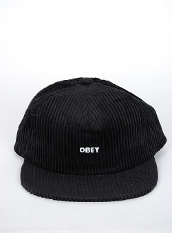 Obey Cord snapback Black