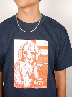 Obey Paws tee Navy