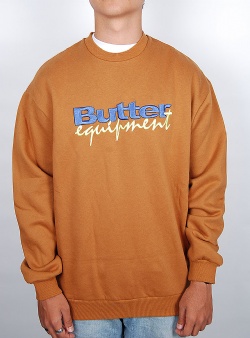 Butter Goods Equipment embroidered crewneck sweat Oak