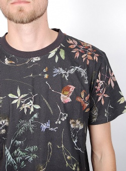Dedicated Night florals tee Black