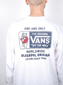 Vans Van Doren bear ls tee White
