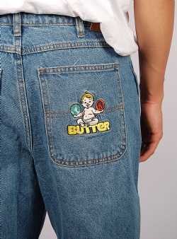 Butter Goods World peace denim pants Washed indigo
