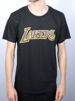 Mitchell and Ness Lakers team logo tee Black