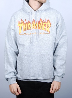 Thrasher Flame hood Grey