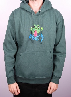Obey Clay frog hood Dark cedar