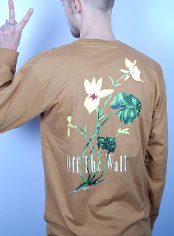 Vans Greener grounds ls tee Bone brown