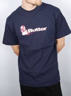 Butter Goods Crayon logo tee Navy