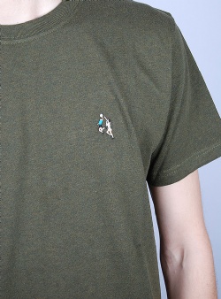 Revolution God regular tee Army melange