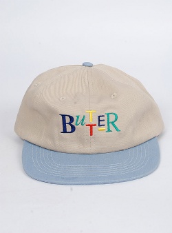 Butter Goods Scope 6 panel cap Khaki washed blue