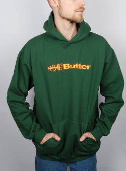 Butter Goods Horn logo pullover hood Forest green