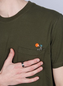 Revolution Isl regular pocket tee Army