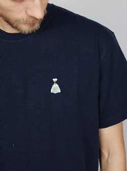 Revolution Bag loose tee Navy melange