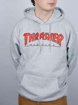 Thrasher Outlined hood Light steel red