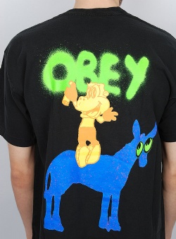 Obey Donkey tee Off black