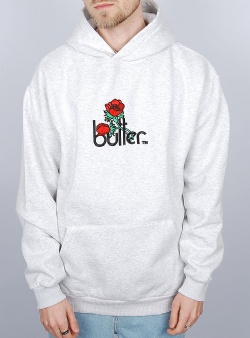 Butter Goods Windflowers embroided pullover hood Ash grey