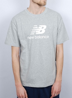 New Balance Essentials stacked logo tee Athletic grey